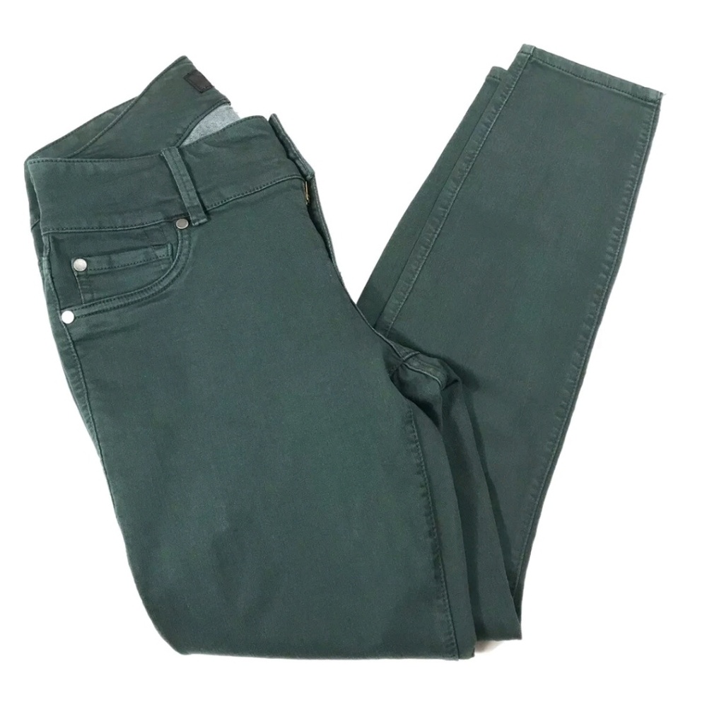 Torrid Women's Jeans Size 12R 3 Button Zip Green